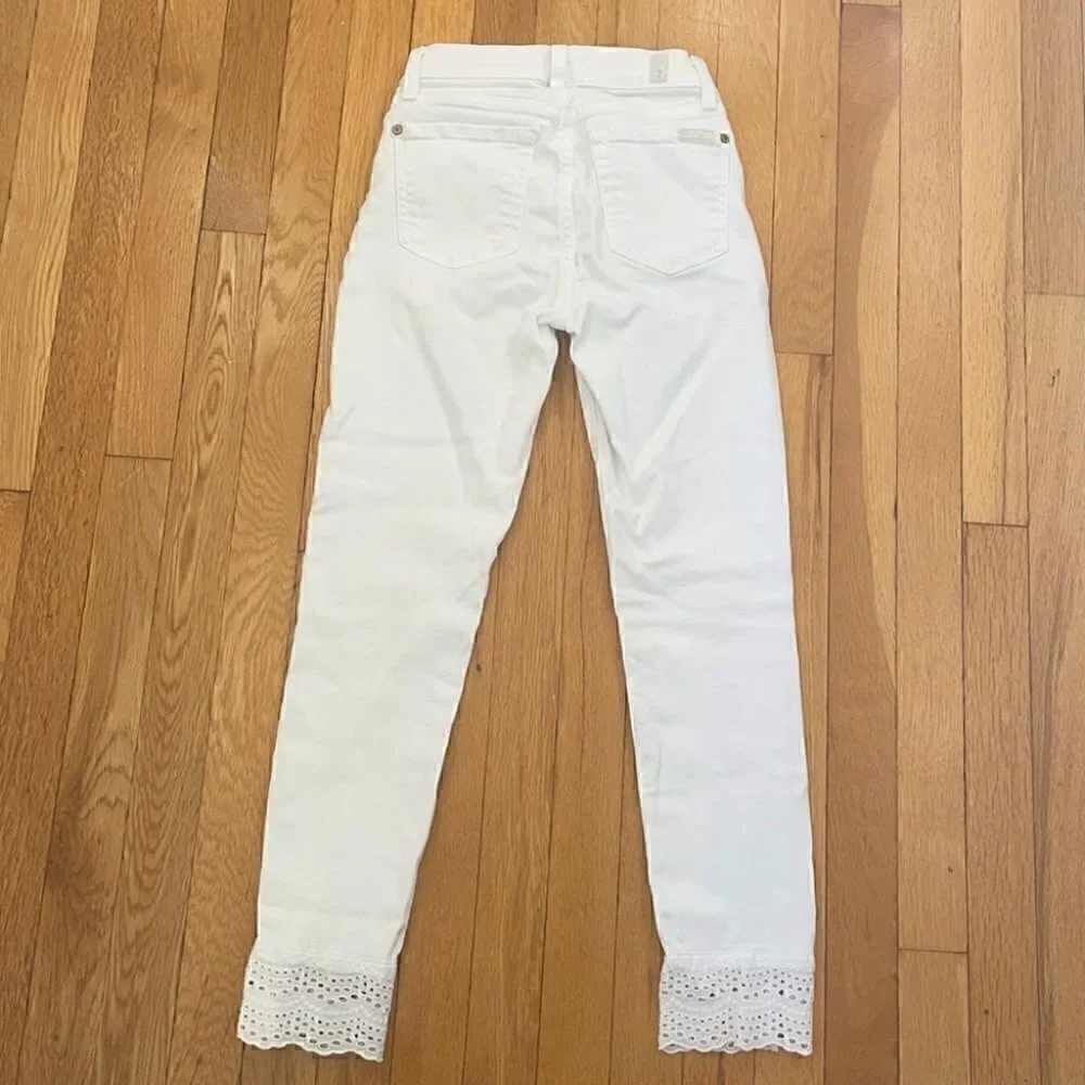 7 for all mankind Gwenevere Eyelet Trim Ankle Jeans - 23